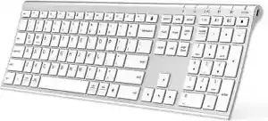 iClever DK03 Bluetooth Keyboard - 2.4G Wireless Keyboard Rechargeable Bluetooth - Picture 1 of 4