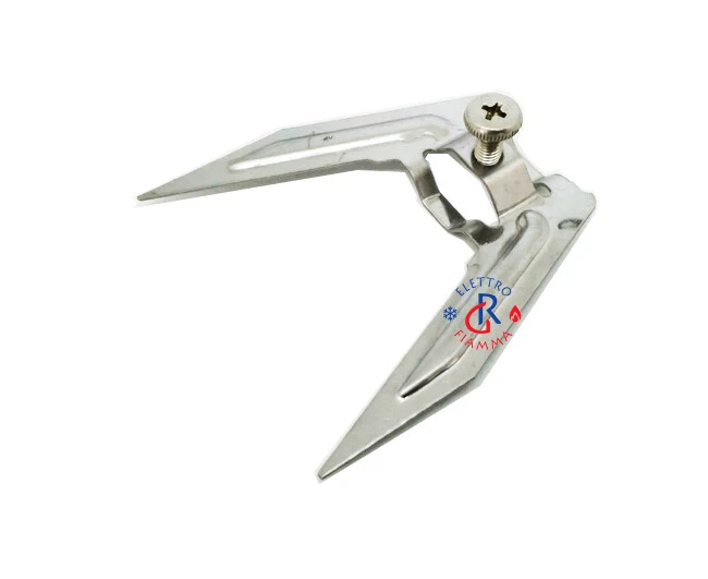 MARCA FORCHETTA 2 PUNTE PER ASTA SPIEDO 8X8 GIRARROSTO BARBECUE BBQ