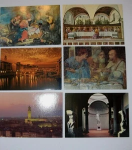VTG, "FIRENZE and MILANO," Art & Museums, 6 Color Postcards (4.00" x 5.50") New - Picture 1 of 3