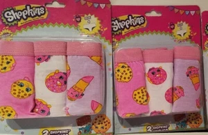 Girls SHOPKINS Undies Cotton Spandex 3 Pack Hipsters Underwear Size 4 8 - Picture 1 of 3