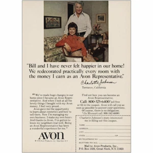 1976 Avon: Representative Charlotte Johnson Vintage Print Ad - Picture 1 of 1