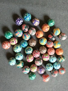 Ovale Blume Polymer Ton Perlen - 42 Stück - 1 cm - Bild 1 von 6