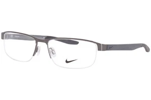 Nike 8138 071 Eyeglasses Men's Brushed Gunmetal/Black Optical Frame 56mm - Picture 1 of 5
