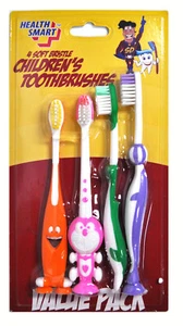 Health Smart 4 Soft Bristle Childrens Toothbrushes - Picture 1 of 1