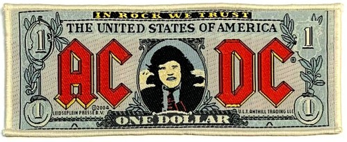 AC/DC Bank Note Super Strip Patch [UK Import] Classic Rock Memorabilia ...