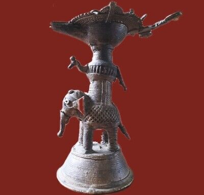 Indien Bronze Elefant Öllampe 20cm Antik 1890-1930  • 9.90€