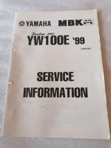 Yamaha MBK YW 100 Booster 4VPB informazioni servizio schema elettrico dati tecnici - Foto 1 di 4