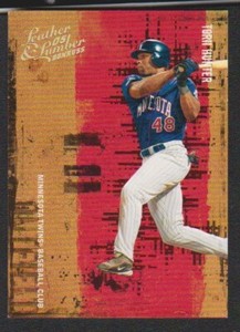 2005 DONRUSS LEATHER & LUMBER GOLD FOIL #130 TORII HUNTER TWINS SP LAST #50/50