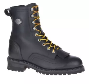 Stivali da moto Harley-Davidson® da uomo neri 7,25 pollici, D93693 taglia 11 M - Foto 1 di 8