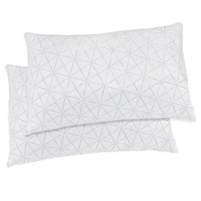 ARREDIAMO INSIEME S.R.L. Coppia guanciali fiocco memory cuscini letto 72x42x20h morbidi per cervicale