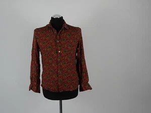 Finamore Hemd (neu) - rot mit Muster - Kragenweite S - Reg. €290 - H346 - Bild 1 von 9