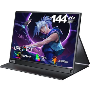 16 Inch 2K 144Hz Portable Gaming Monitor 2560x1440 Travel Monitor 100% sRGb VESA - Picture 1 of 10