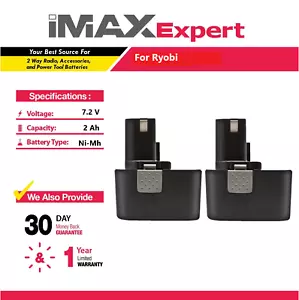 2x 7.2V 2Ah NiMh Battery for Ryobi 1311145 1400668 Battery for HP61K - Picture 1 of 9