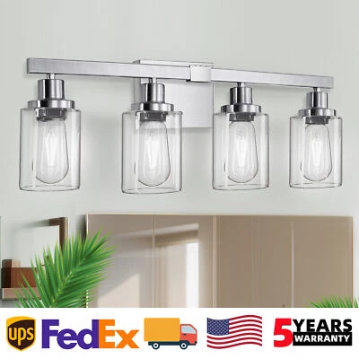 Luminária de parede 4 luzes 24"" níquel polido para espelho de banheiro luminária - Imagem 1 de 4