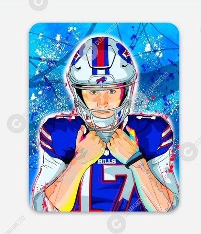 Buffalo Bills JOSH ALLEN MAGNET Vinyl NFL Football NY Bill Waterproof Car Fridge Cover