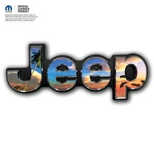 Jeep Emblem Overlay Decals - Dolphin Sunset - Picture 1 of 9