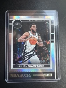 2024-25 Panini NBA Hoops Julian Champagnie Silver Foil #/199 Autografo IP Firmato - Foto 1 di 2