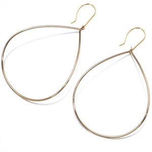 Drop Hook Earrings 18K 750 Rose White Gold - Picture 1 of 3
