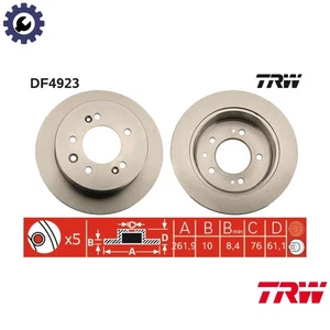 2x BRAKE DISC DF4923 FOR HYUNDAI KIA G4FC 1.6L G4GC 2.0L G4KC 2.4L G4KD 2.0L K4 - Picture 1 of 12