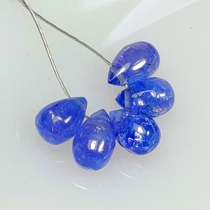 6.34 Ct Natural Tanzanite Pear Drop Beads -8305 - Picture 1 of 1