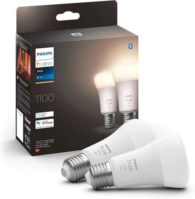 Philips Hue White E27 1100lm LED 2er Pack warmweiß dimmbar Appsteuerung Alexa - Bild 1 von 4
