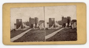 Tarjeta estereoscópica Stereoview Manobier Castle Tenby Pembrokeshire  - Imagen 1 de 2