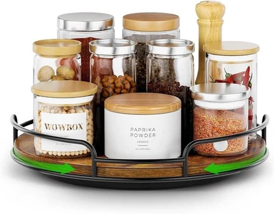 Lazy Susan Spice Rack Organizer, Rotating Cabinet & Countertop Storage 9 Inches - Image 1 of 4