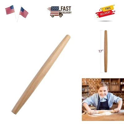 法国滚针 17 英寸 – WoodenRoll 针适用于 Fondant、Pie Crust、Cookie... — 第 1/4 张图片