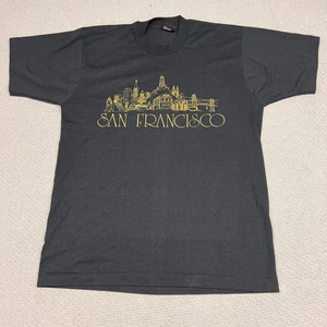 Vtg San Francisco Shirt Mens L Metallic California Tee Screen Stars Best USA - Picture 1 of 7