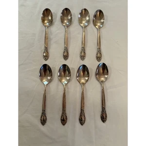 Oneida Ltd Silberschmiede 8 Vintage 1950er Ballard Country Lane Rosenlöffel 6 3/4"  - Bild 1 von 4