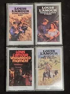 Louis L'Amour Audio Book Recordings Cassette Lot (4). Listen To Westerns On Tape - Picture 1 of 2