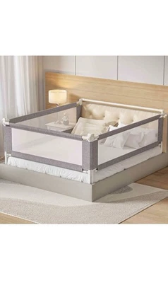 Riel de cama king size de 3 piezas para niños pequeños - altura ajustable con bloqueo para niños Foto 1 de 4