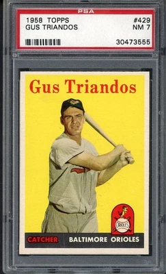 1958 TOPPS #429 GUS TRIANDOS ORIOLES PSA 7 ПОЧТИ КАК НОВАЯ 546559 (KYCARDS) - Изображение 1 из 2