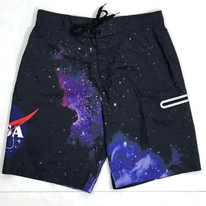 BuzzAldrin Kids NASA Galaxy Print Swim Shorts Size L18 Black - Picture 1 of 5
