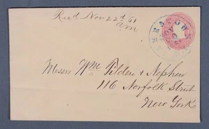 MayfairStamps US 1861 New York to New York City Stationery Cover aat_46809 - Picture 1 of 2