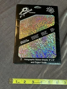 Vintage Y2K Sparkles Holographic Sticker Sheets 6x8 Acid Free Silver Bubbles - Picture 1 of 9