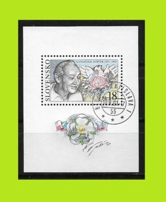 Slovakia 2001 Alexander Dubcek - Block - Used - Image 1 of 2