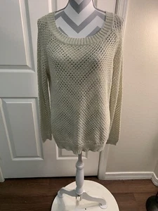 ALYX Gold Shimmer Throughout Semi Sheer Sweater Beautiful Size XL C1 - Bild 1 von 5