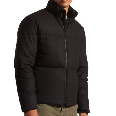 NEW Men's Vince Cozy Wool Blend Quilted Down Jacket In Black SIZE M/051 - Image 1 of 4