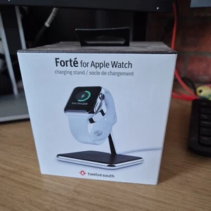 Twelve South Forte for Apple Watch Chrome and Leather Display and Charging Stand - Picture 1 of 4