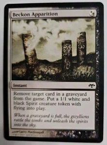 MTG Magic The Gathering Card Beckon Apparition Instant Black White Eventide - Picture 1 of 2