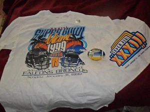 Denver Broncos 1999 Superbowl T-Shirt, Towel, and Mini Football - Picture 1 of 4