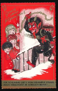 AK Gruß vom Krampus für schlimme gibts vom Krampus strafe (5668) - Imagen 1 de 2