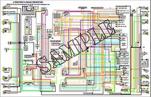 11 x 17 COLOR Wiring Diagram for 1972 - 1973 Volvo P 1800ES (See Description) - Picture 1 of 4