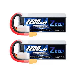 2x Zeee 4S 2200mAh 14.8V Lipo Akku Batterie XT60 120C Für RC Auto Flugzeug Tank - Bild 1 von 7