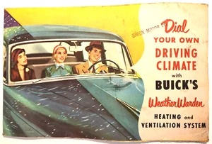 BUICK'S Weather Warden Heating and Ventilation System Advertising Fold out - Imagen 1 de 3