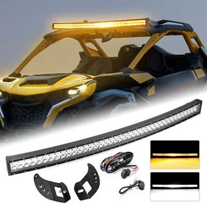 Cable de montaje de barra de luz LED ámbar/blanco de 42" para Can Am Maverick R/R Max - Imagen 1 de 15