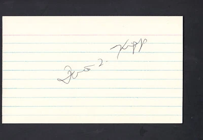 Fred Kipp Signed 3x5 Index Card 1957 Brooklyn Dodgers JSA - Image 1 of 2