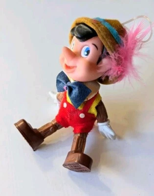 复古华特迪士尼制作匹诺曹成群人偶 20 世纪 70 年代装饰迷你  — 第 1/4 张图片