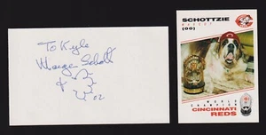 Marge Schott & Schottzie ( Owner ) REDS SIGNED AUTOGRAPH AUTO 3x5 INDEX COA - Picture 1 of 1